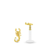 Yellow gold scorpion helix piercing