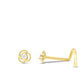 Piercing de nez rose en or jaune 18 carats