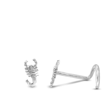 Piercing nez scorpion or blanc 18 carats