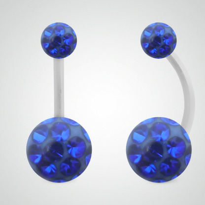 piercing nombril or blanc 18 carats cristal premium indio
