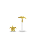 Piercing tragus tortue en or jaune 18 carats