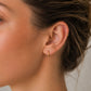 Piercing daith rook anneau clicker or jaune 18 carats pose manuelle