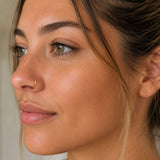 Piercing de nez anneau or jaune 18K à écarter