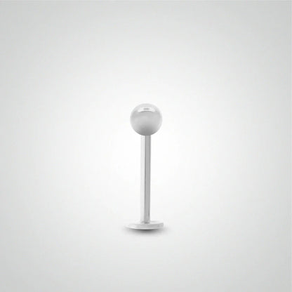 Piercing avec boule en or blanc