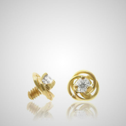 Piercing microdermal motif rose or jaune