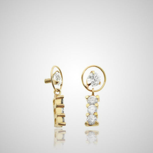 Piercing microdermal or jaune avec pendentif