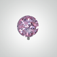 Yellow gold screw-on piercing with Swarovski crystal