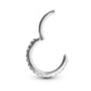 anneau lobe or blanc 18 carats oxyde zirconium premium