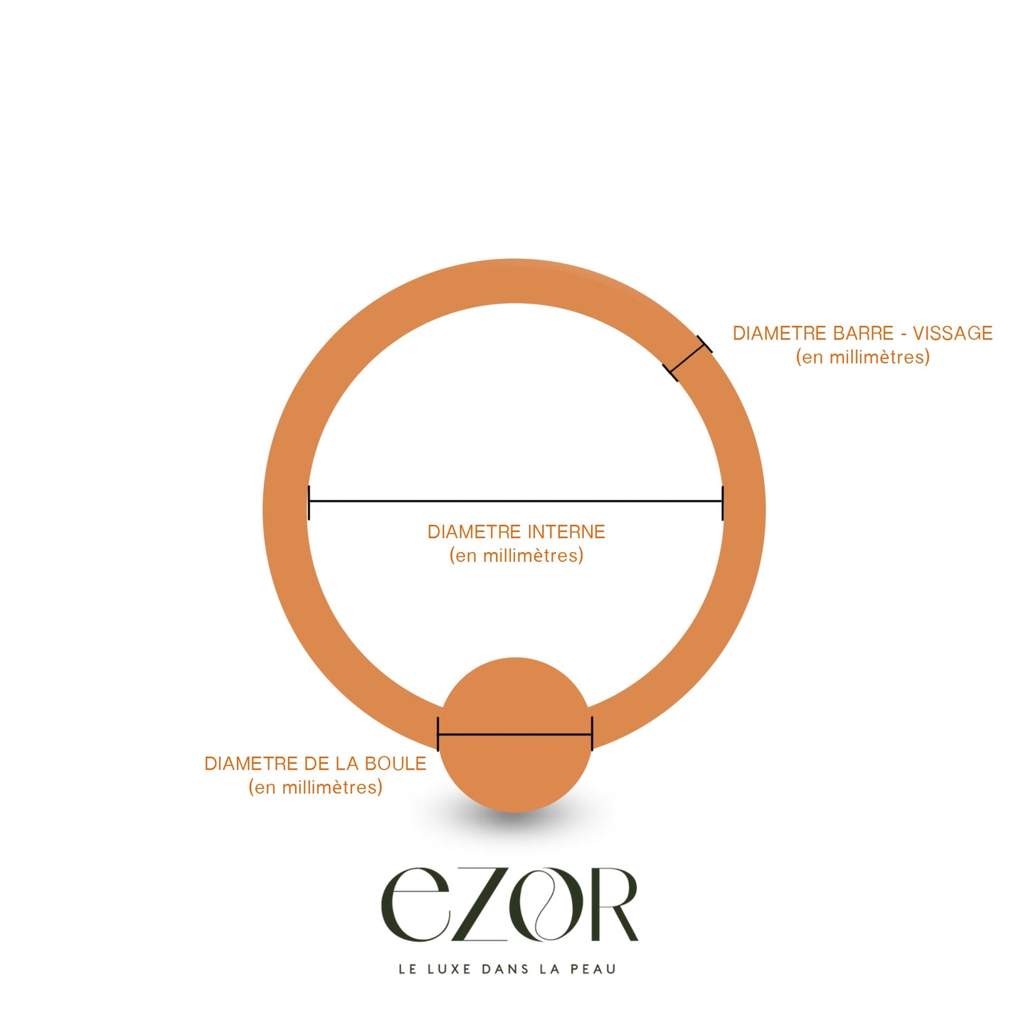 Choix de taille d'anneau de piercing