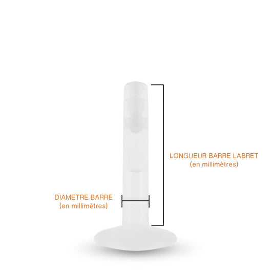 Labret en bioplast de différentes longueurs