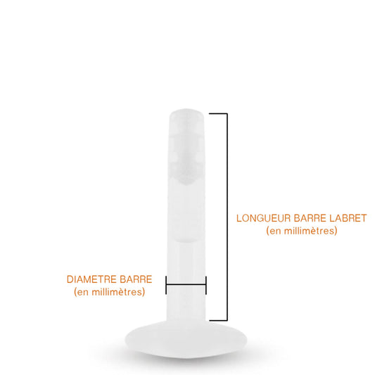 Labret en bioplast de différentes longueurs