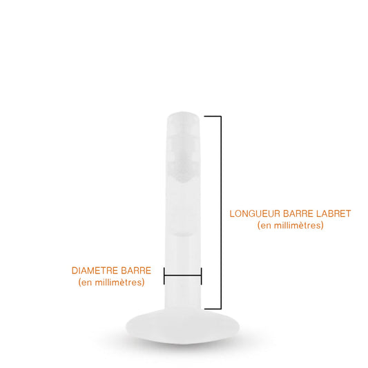 Labret en bioplast de différentes longueurs
