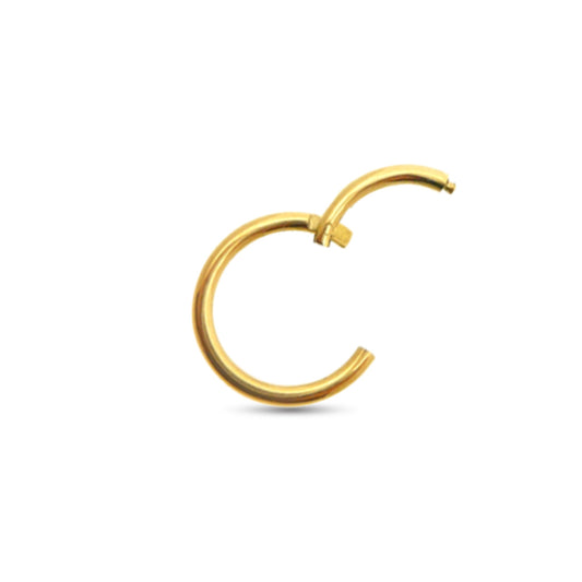 Clicker piercing en or jaune très simple à poser