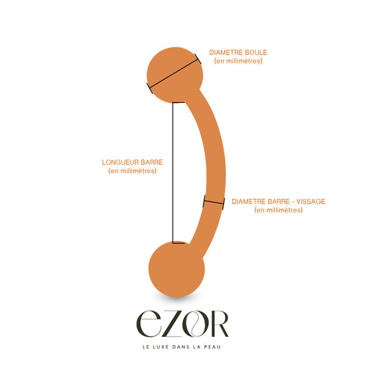 Mesurer un piercing courbé : les conseils Ezor.fr