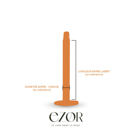 Barre de piercing vissable en bioplast