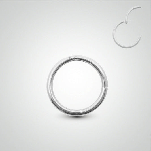 Piercing sexe anneau : clicker or blanc (pose manuelle, 1,6mm)