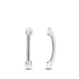 Piercing arcade diamant 0,05 carat or blanc 18 carats