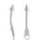 Piercing d’arcade flèche en or blanc 18 carats