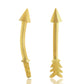 Piercing d’arcade flèche en or jaune 18 carats