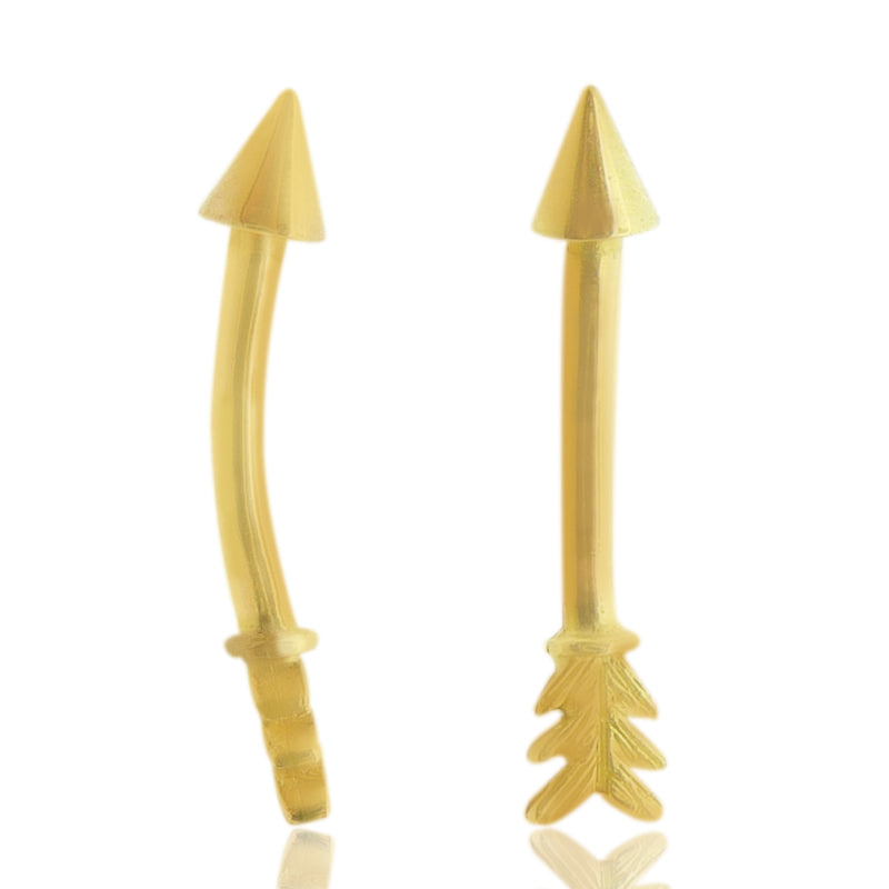 Piercing d’arcade flèche en or jaune 18 carats