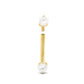 Piercing arcade en or jaune 18 carats avec deux zircons de 2 mm dévissé