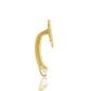 Piercing arcade serpent en or jaune 18 carats avec zircon de profil