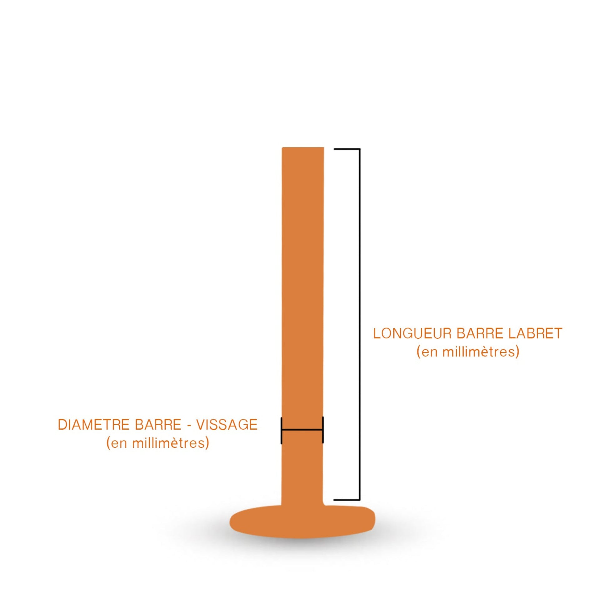 comment mesurer un labret pour Boucle d’oreille en or jaune à système vissable, ornée d’un oxyde de zirconium brillant