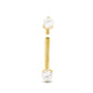 Piercing daith et rook en or jaune 18 carats avec diamant 0,05 carat dévissé