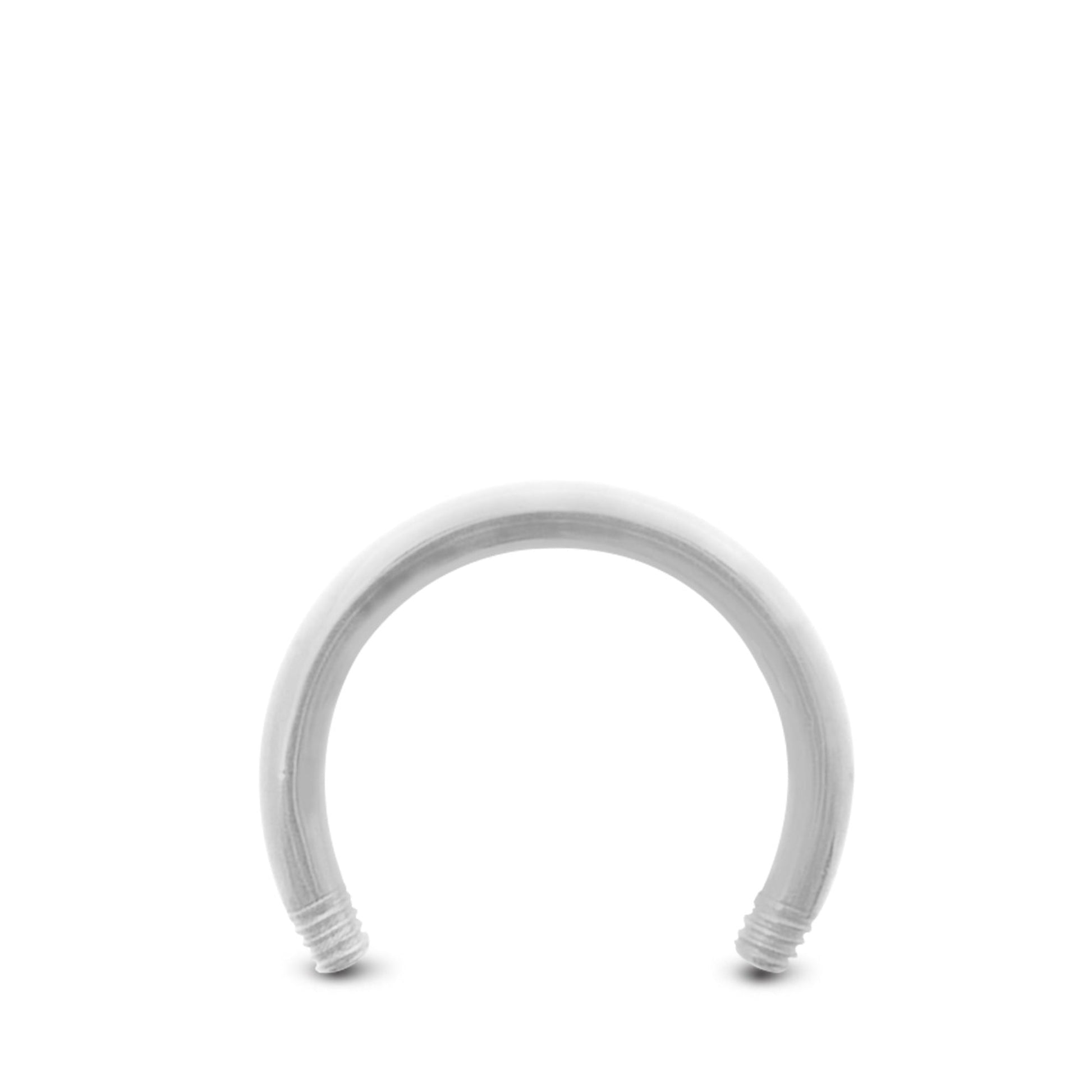Piercing fer à cheval en or blanc