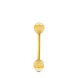 Piercing helix en or jaune avec boules