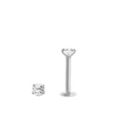 Piercing tragus or blanc avec oxyde de zirconium (vissable)