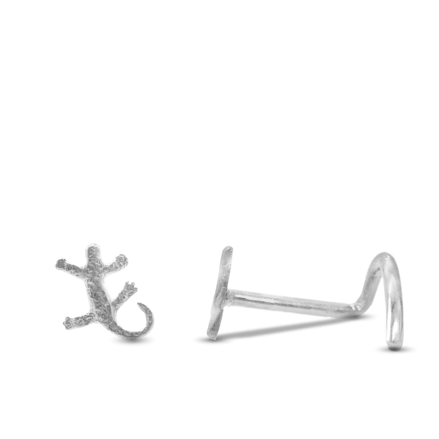 Piercing nez salamandre or blanc 18 carats