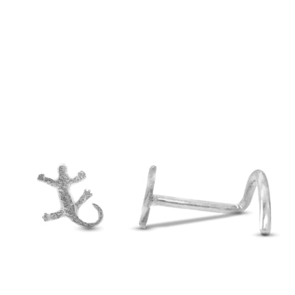 Piercing nez salamandre or blanc 18 carats