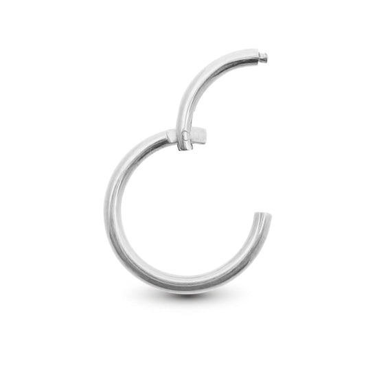 Piercing de nombril anneau en or blanc 18 carats épaisseur 1,6 mm ouvert