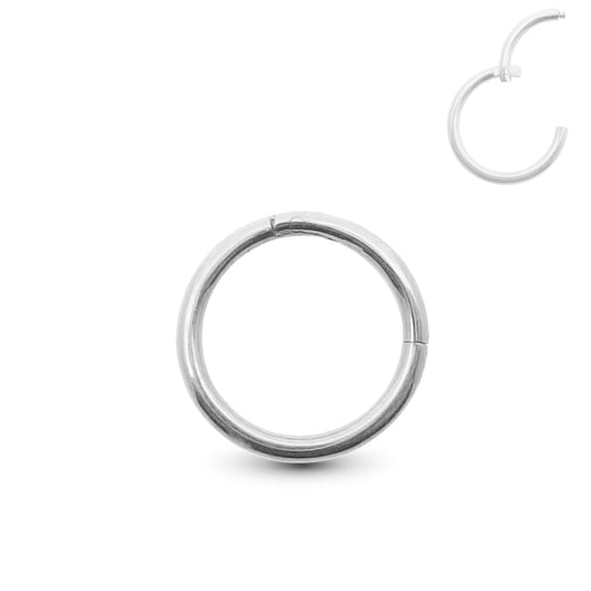 Piercing de nombril anneau en or blanc 18 carats épaisseur 1,6 mm