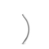 Piercing barre courbe or blanc (1,6mm)