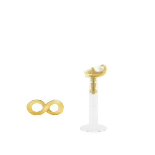 Piercing infini en or jaune 18 carats au design épuré
