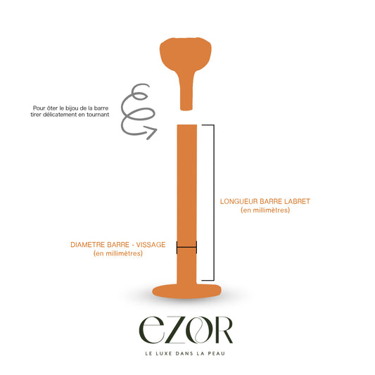 Barre de piercing clipsable en bioplast