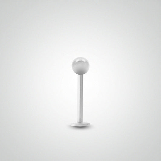 Piercing labret or blanc avec boule