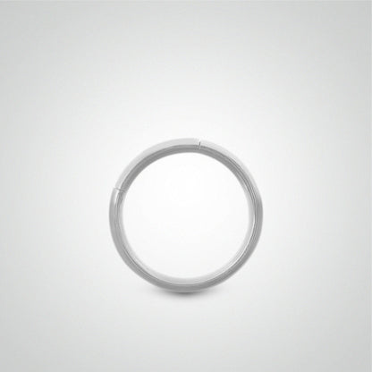 Piercing segment anneau en or blanc (1,2mm)