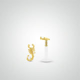 Piercing de tragus scorpion en or jaune