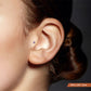 Piercing de tragus or blanc avec oxyde de zirconium mauve-2mm