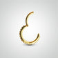 Anneau clicker or jaune et cristaux de Swarovski pour anti hélix