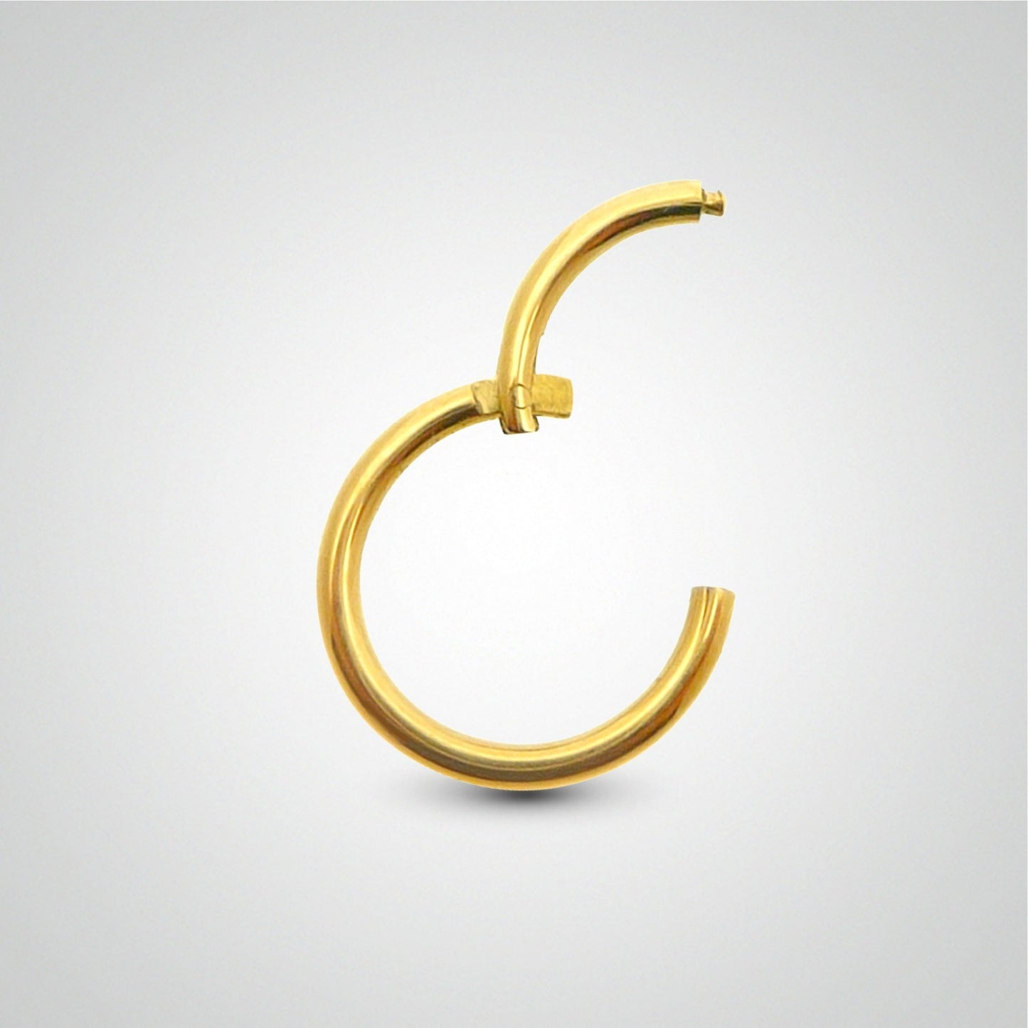 Piercing helix anneau or jaune avec zircons (charnière)