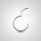 Antihelix piercing clicker ring in white gold (manual placement)