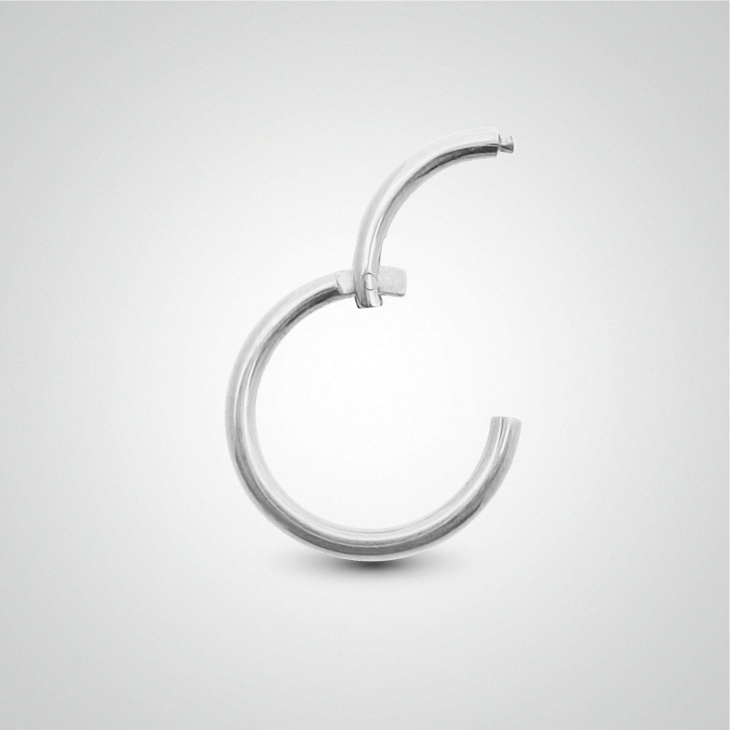Piercing antihelix anneau or blanc avec zircons (charnière)