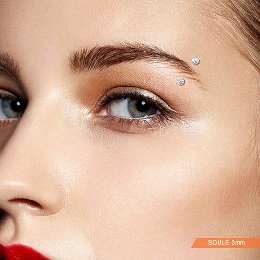 Mise en situation du piercing en 3mm