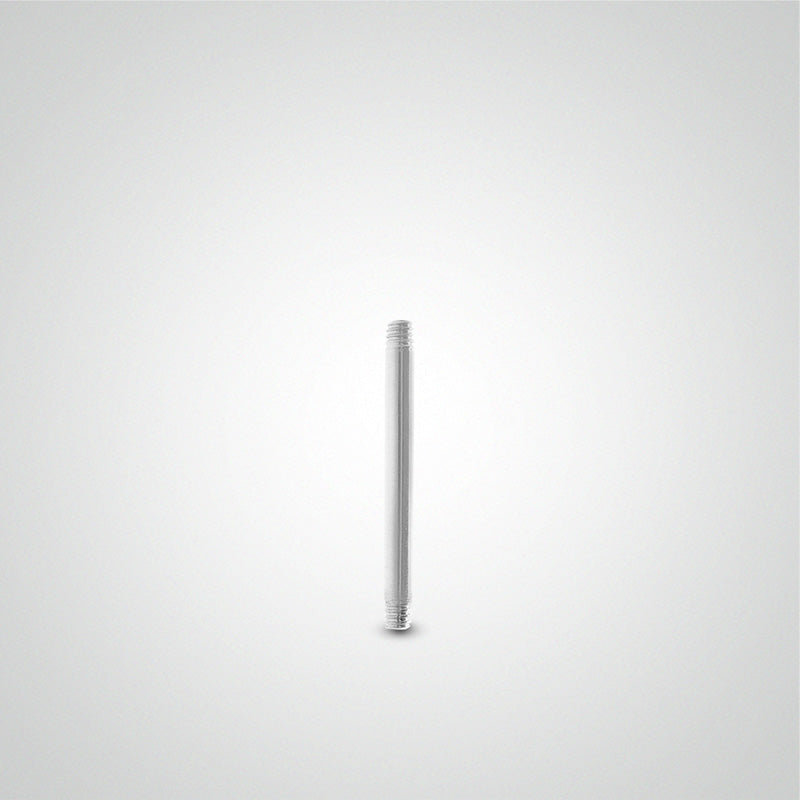 Piercing barre droite or blanc (1,2mm)