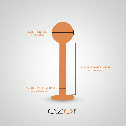 Boucle d'oreille en or blanc avec boule et zircon