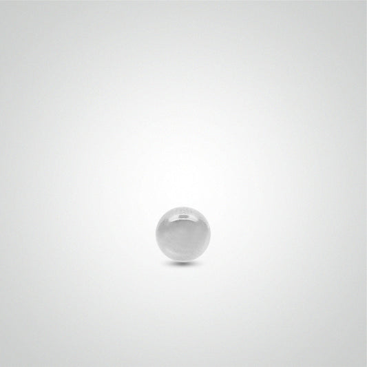 Boule de piercing or blanc (1,6mm)